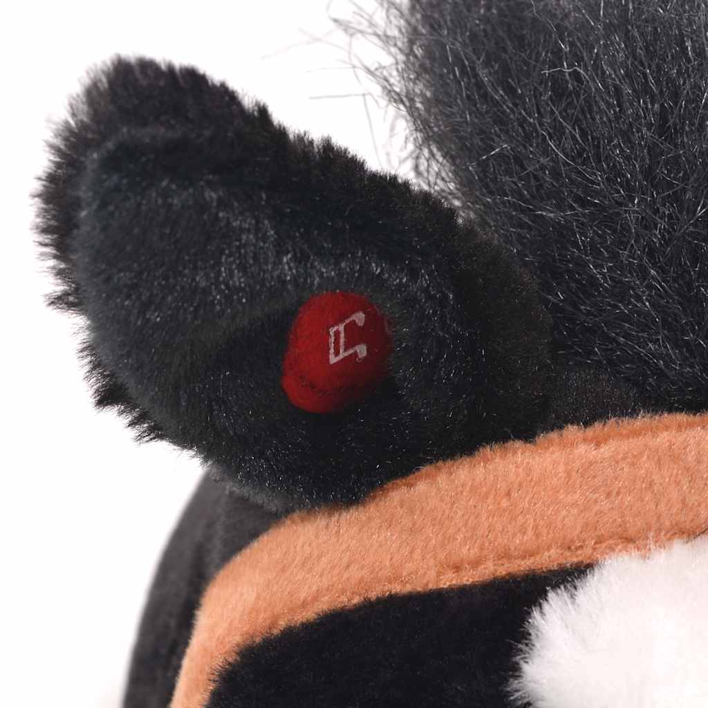 vidaXL Cal de jucărie din pluș în picioare, negru