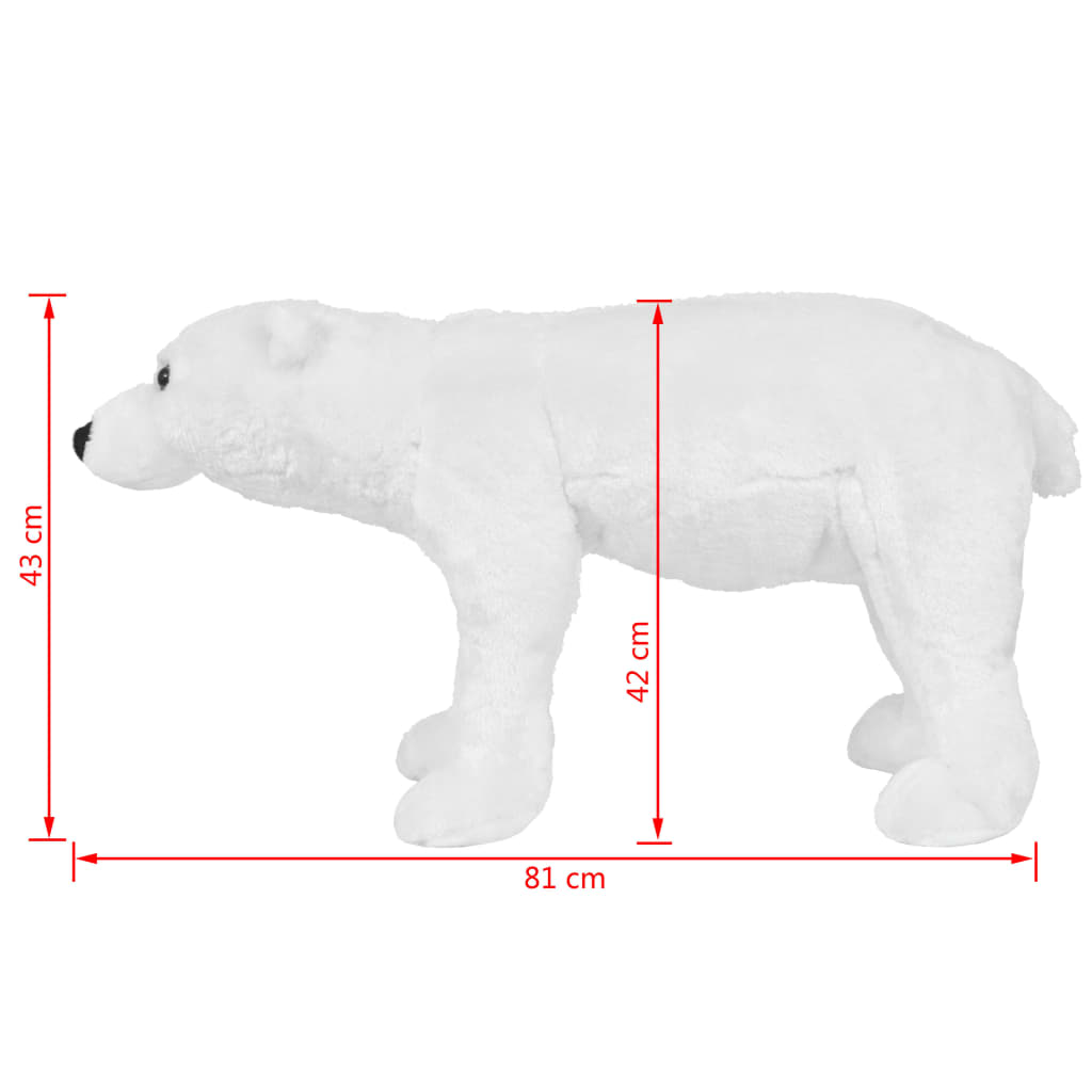 vidaXL Urs polar din pluș de jucărie în picioare, alb, XXL vidaXL Urs polar din pluș de jucărie în picioare, alb, XXL