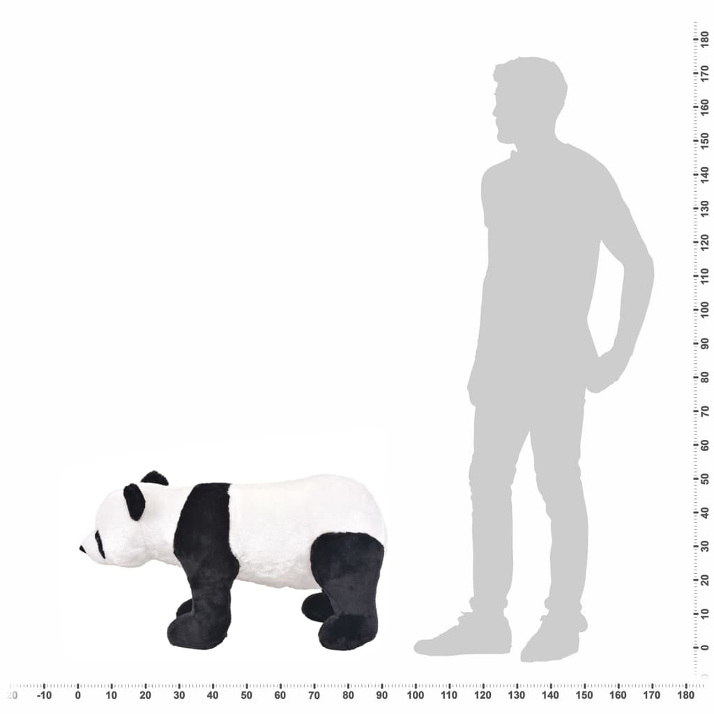 vidaXL Urs panda de jucărie din pluș în picioare, alb și negru, XXL vidaXL Urs panda de jucărie din pluș în picioare, alb și negru, XXL