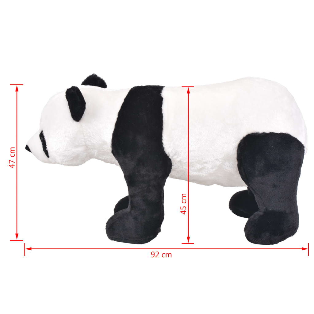 vidaXL Urs panda de jucărie din pluș în picioare, alb și negru, XXL vidaXL Urs panda de jucărie din pluș în picioare, alb și negru, XXL
