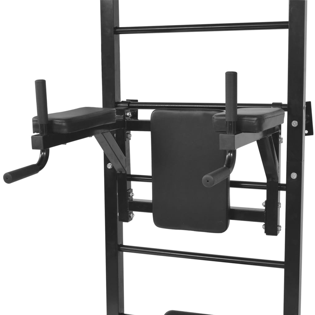 vidaXL Turn Fitness multifuncțional de perete, negru