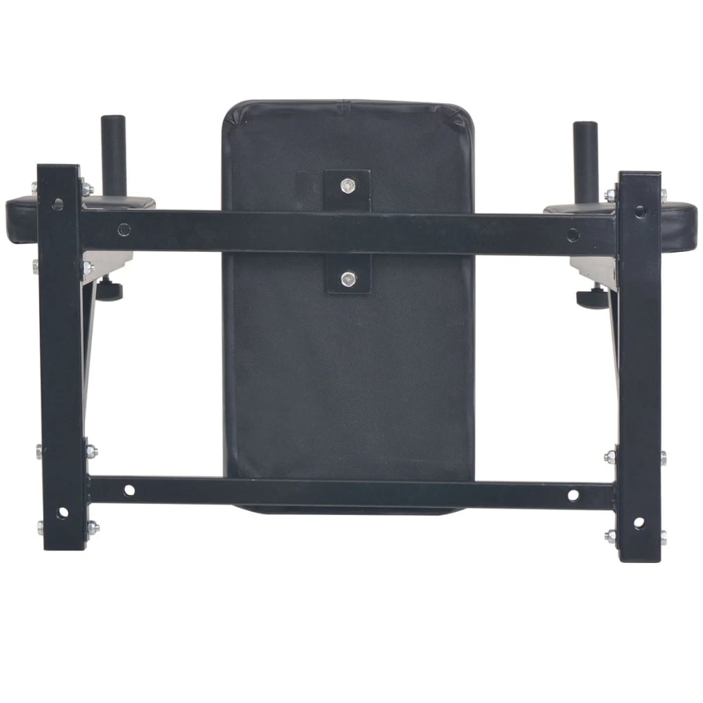 vidaXL Aparat exerciții triceps și abdomen, montare pe perete, negru