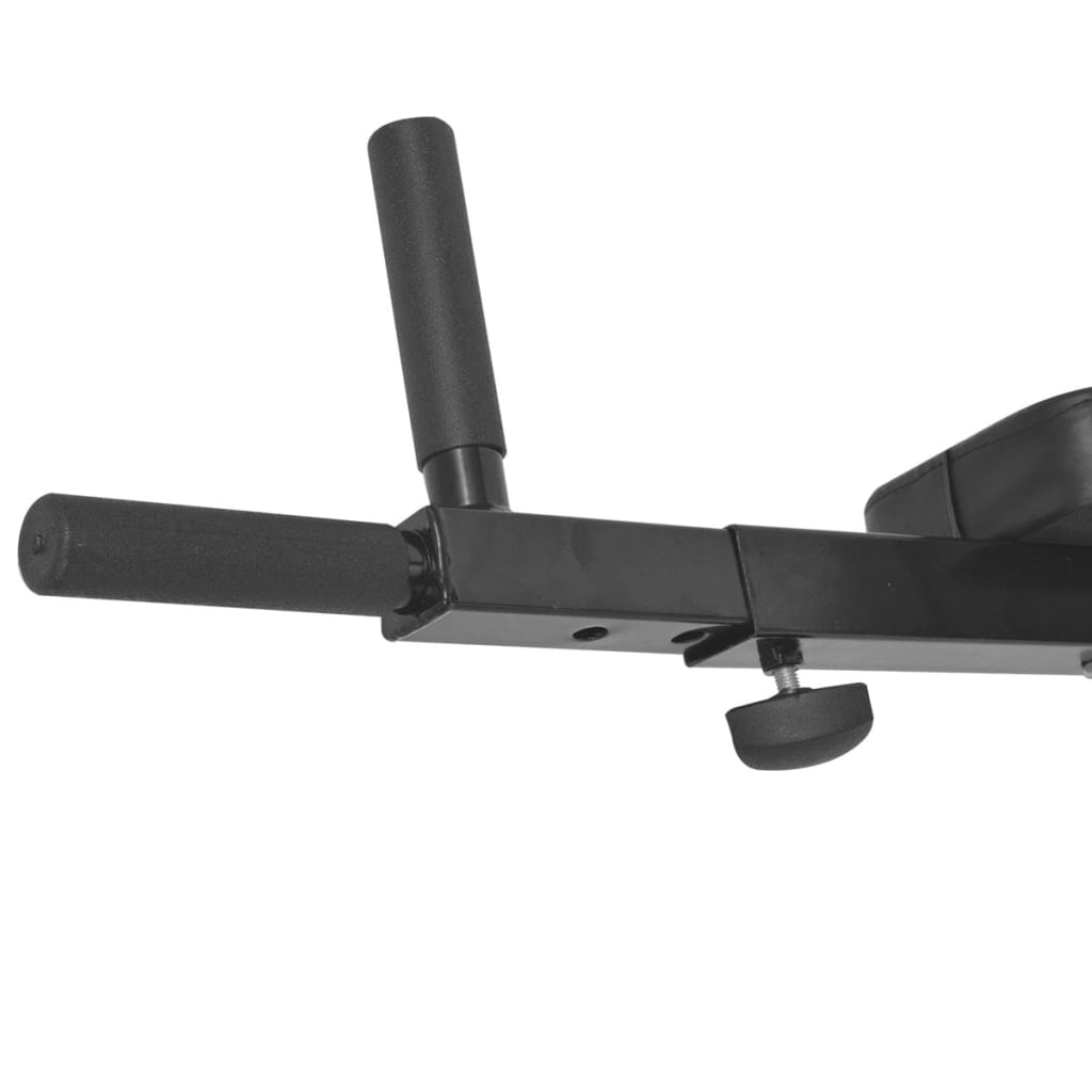 vidaXL Aparat exerciții triceps și abdomen, montare pe perete, negru