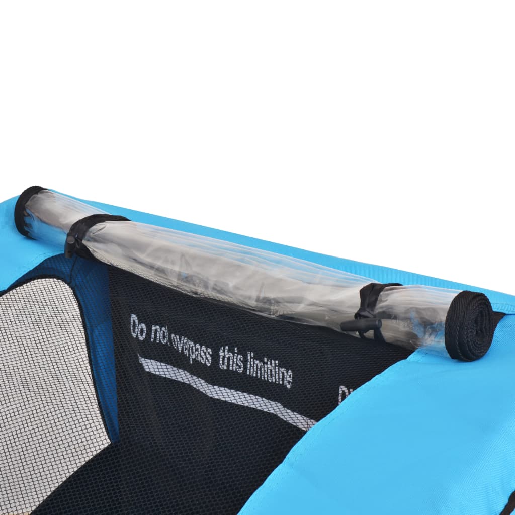 vidaXL Remorcă de bicicletă, gri și albastru, 30 kg vidaXL Remorcă de bicicletă, gri și albastru, 30 kg