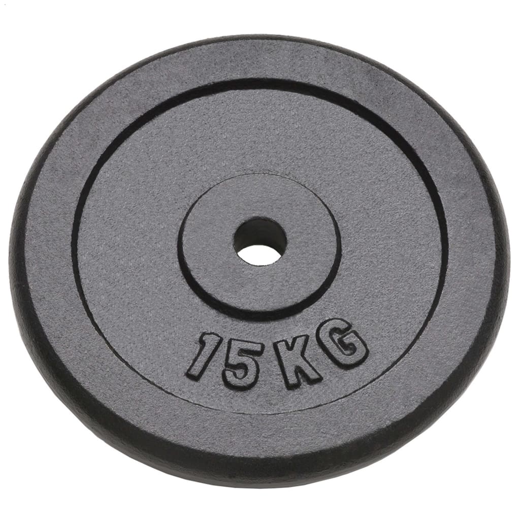 vidaXL Plăci de greutate, 2 buc., 2x15 kg, fontă vidaXL Plăci de greutate, 2 buc., 2x15 kg, fontă