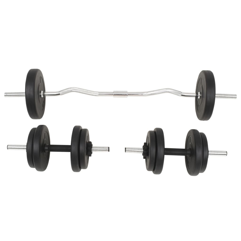 vidaXL Set de haltere și gantere 30 kg vidaXL Set de haltere și gantere 30 kg