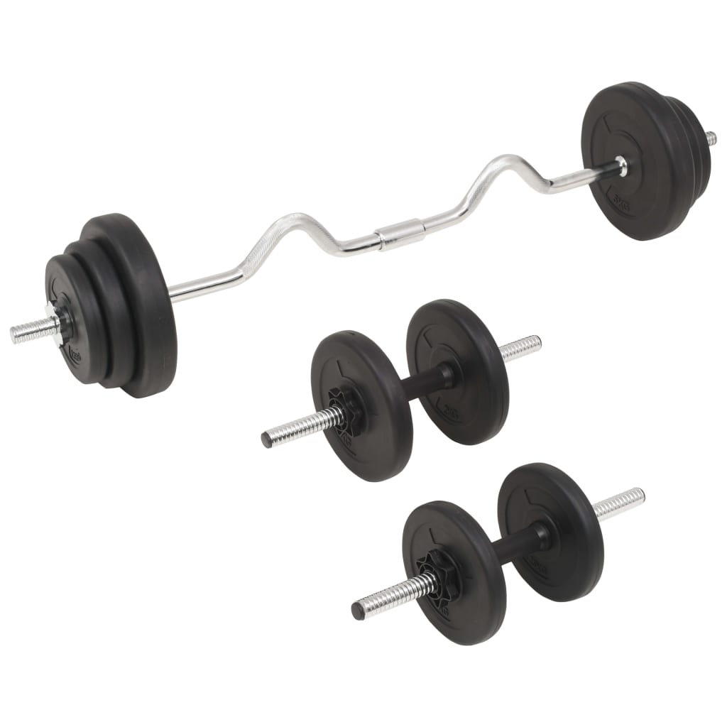 vidaXL Set de haltere și gantere, 30 kg vidaXL Set de haltere și gantere, 30 kg