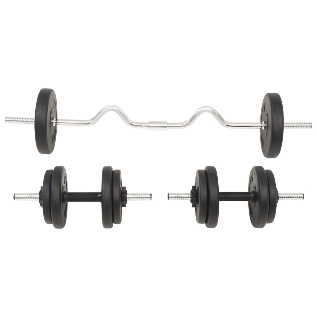 vidaXL Set de haltere și gantere, 30 kg vidaXL Set de haltere și gantere, 30 kg