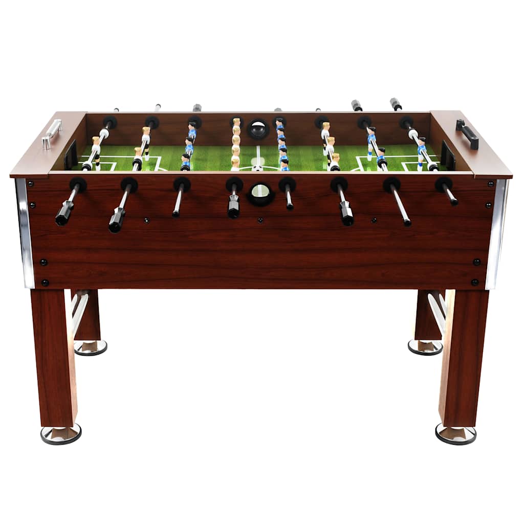 vidaXL Masă de fotbal, maro, 140 x 74,5 x 87,5 cm, oțel, 60 kg, vidaXL Masă de fotbal, maro, 140 x 74,5 x 87,5 cm, oțel, 60 kg,