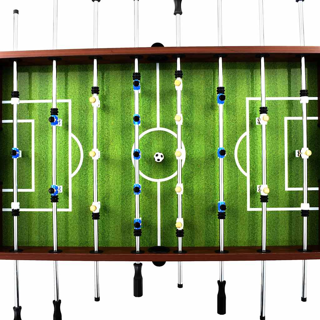 vidaXL Masă de fotbal, maro, 140 x 74,5 x 87,5 cm, oțel, 60 kg, vidaXL Masă de fotbal, maro, 140 x 74,5 x 87,5 cm, oțel, 60 kg,