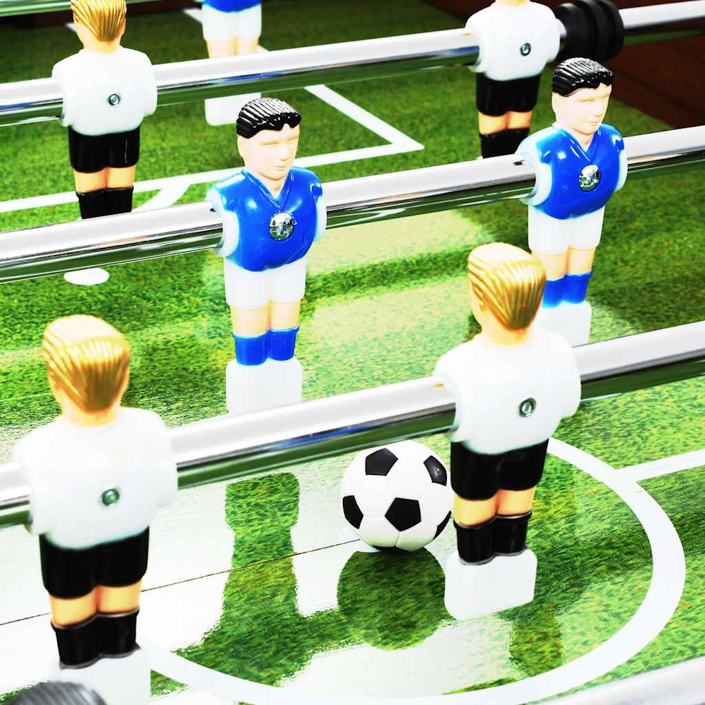 vidaXL Masă de fotbal, maro, 140 x 74,5 x 87,5 cm, oțel, 60 kg, vidaXL Masă de fotbal, maro, 140 x 74,5 x 87,5 cm, oțel, 60 kg,