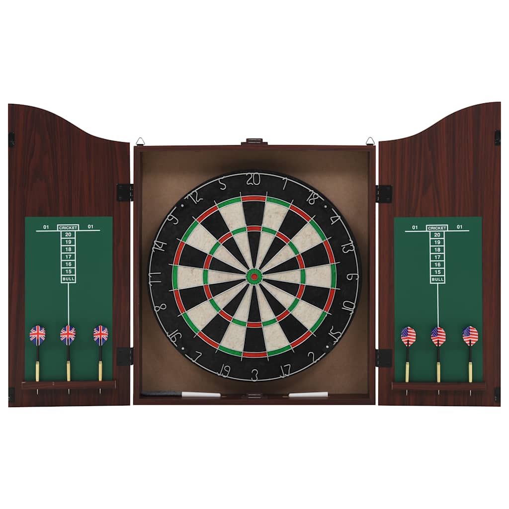 vidaXL Placă de darts profesională din sisal, cu dulap și 6 săgeți vidaXL Placă de darts profesională din sisal, cu dulap și 6 săgeți