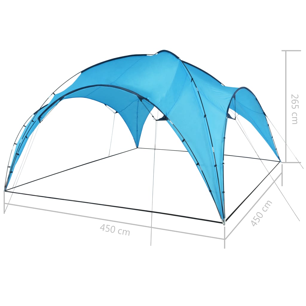 vidaXL Cort de petrecere cu arcadă, albastru deschis, 450x450x265 cm vidaXL Cort de petrecere cu arcadă, albastru deschis, 450x450x265 cm