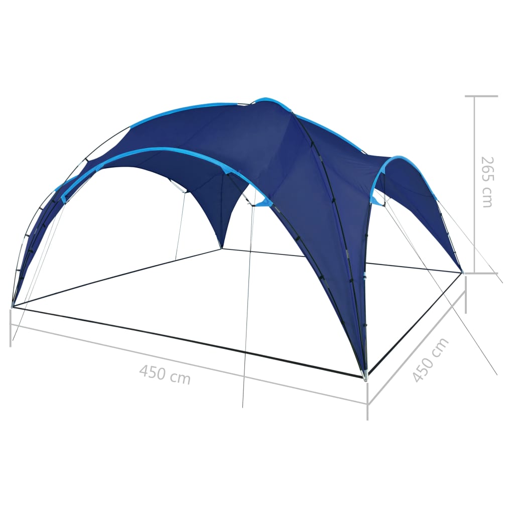 vidaXL Cort de petrecere cu arcadă, albastru închis, 450x450x265 cm vidaXL Cort de petrecere cu arcadă, albastru închis, 450x450x265 cm
