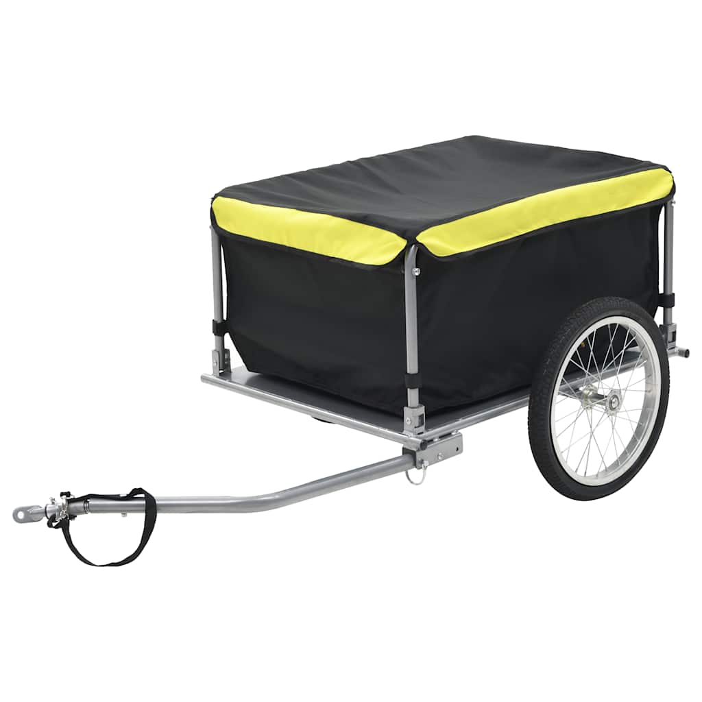 vidaXL Remorcă de bicicletă, negru și galben, 65 kg vidaXL Remorcă de bicicletă, negru și galben, 65 kg
