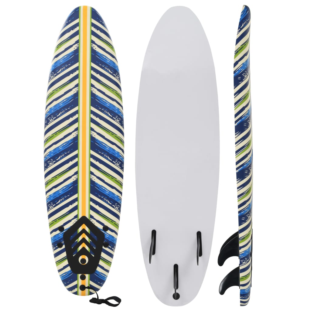 vidaXL Placă de surf, 170 cm, model frunză vidaXL Placă de surf, 170 cm, model frunză