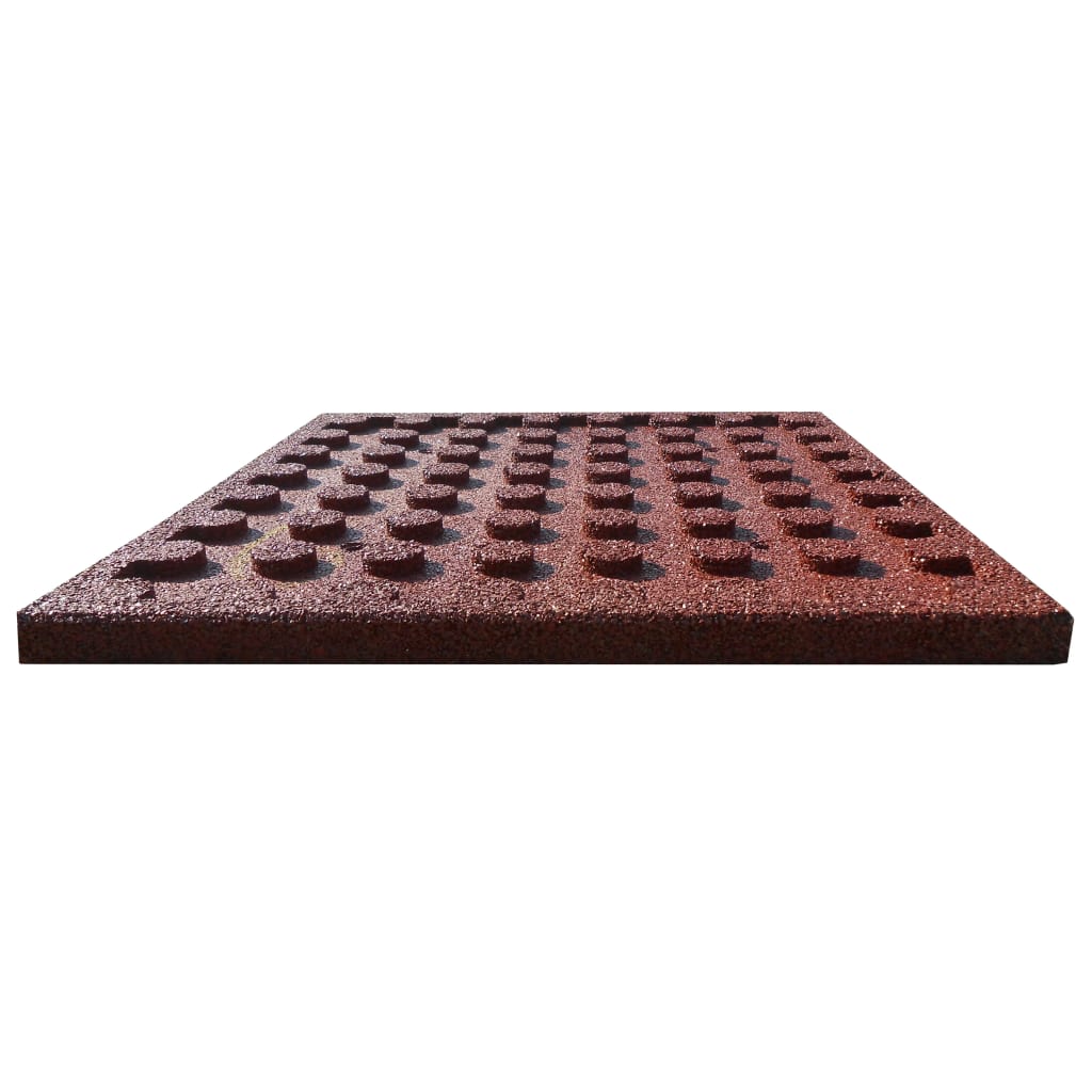 vidaXL Plăci de protecție la cădere 6 buc. roșu 50x50x3 cm cauciuc vidaXL Plăci de protecție la cădere 6 buc. roșu 50x50x3 cm cauciuc