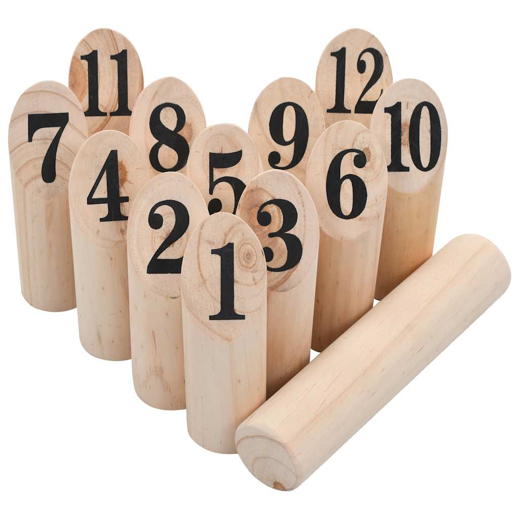 vidaXL Set pentru joc Kubb cu numere, lemn vidaXL Set pentru joc Kubb cu numere, lemn