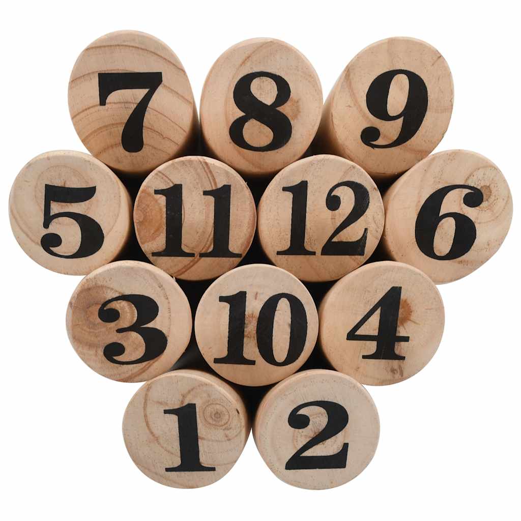 vidaXL Set pentru joc Kubb cu numere, lemn vidaXL Set pentru joc Kubb cu numere, lemn