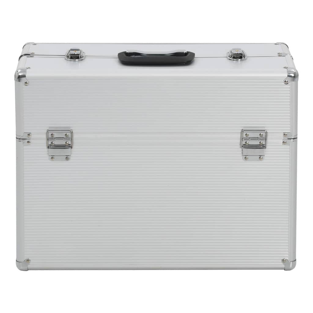 vidaXL Cutie de scule, argintiu, 47x36x20 cm, aluminiu vidaXL Cutie de scule, argintiu, 47x36x20 cm, aluminiu