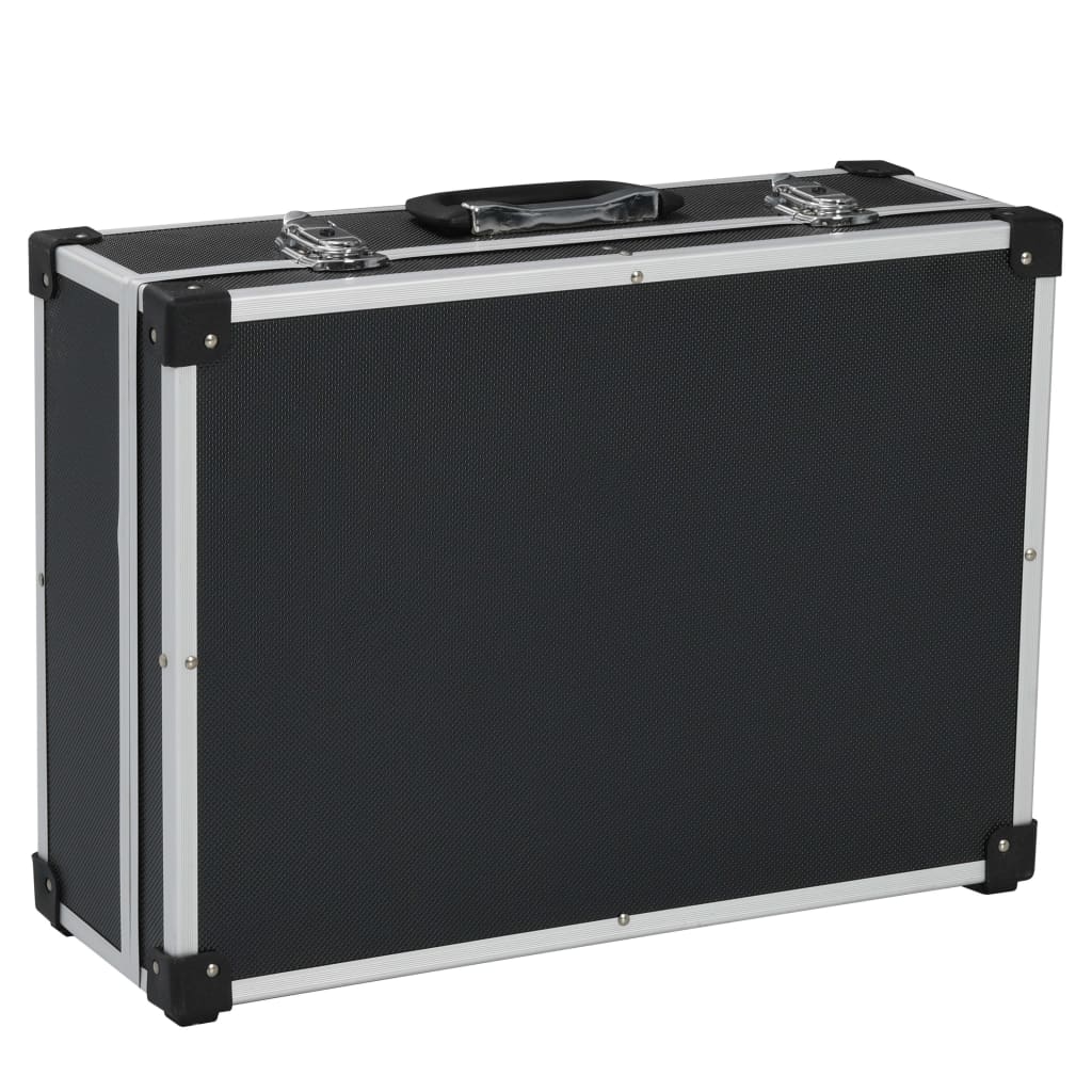 vidaXL Valiză de scule, negru, 46 x 33 x 16 cm, aluminiu vidaXL Valiză de scule, negru, 46 x 33 x 16 cm, aluminiu
