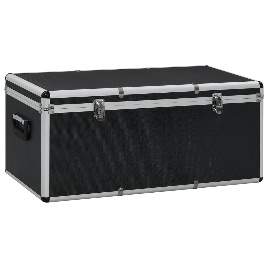 vidaXL Cutii de depozitare, 3 buc., negru, aluminiu