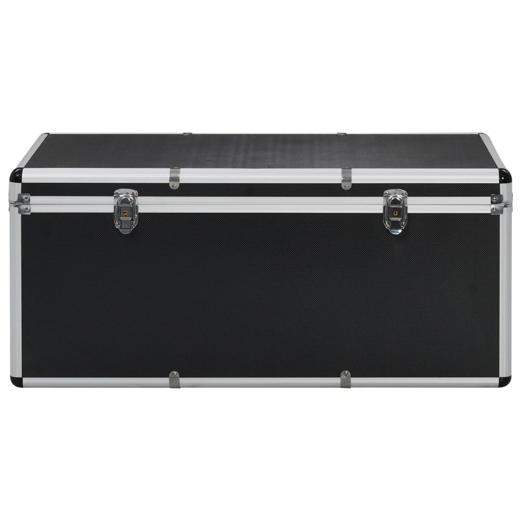 vidaXL Cutii de depozitare, 3 buc., negru, aluminiu