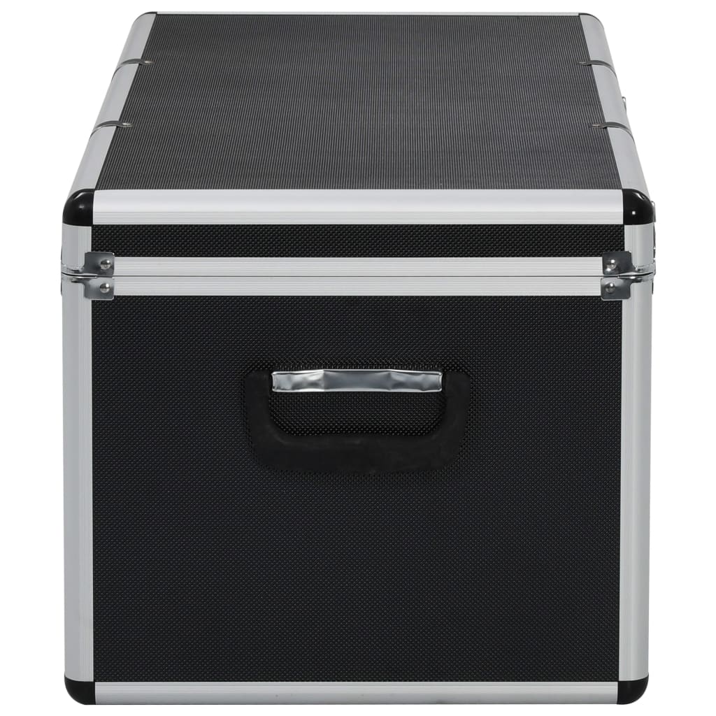 vidaXL Cutii de depozitare, 3 buc., negru, aluminiu