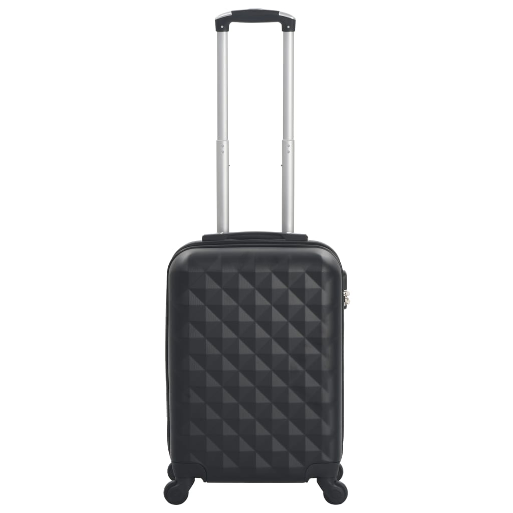 vidaXL Valiză cu carcasă rigidă, negru, ABS