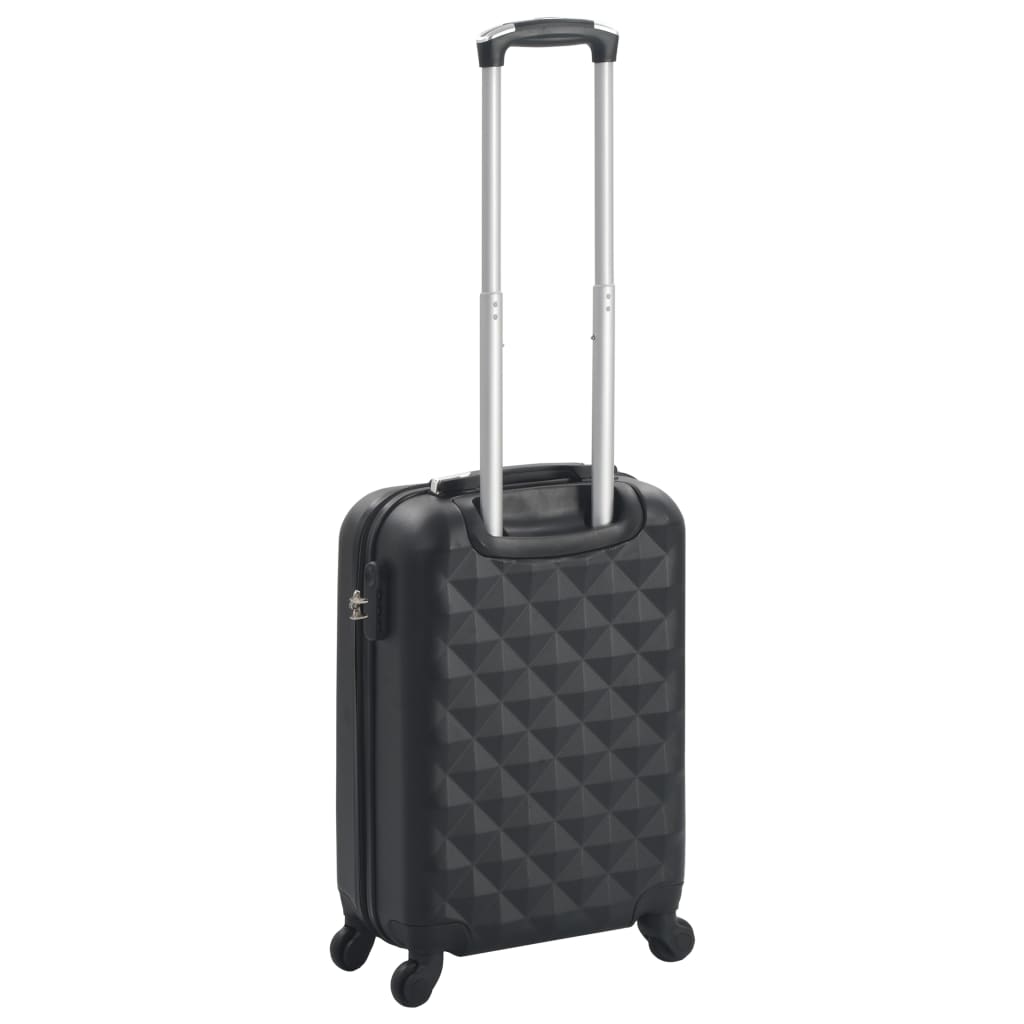 vidaXL Valiză cu carcasă rigidă, negru, ABS