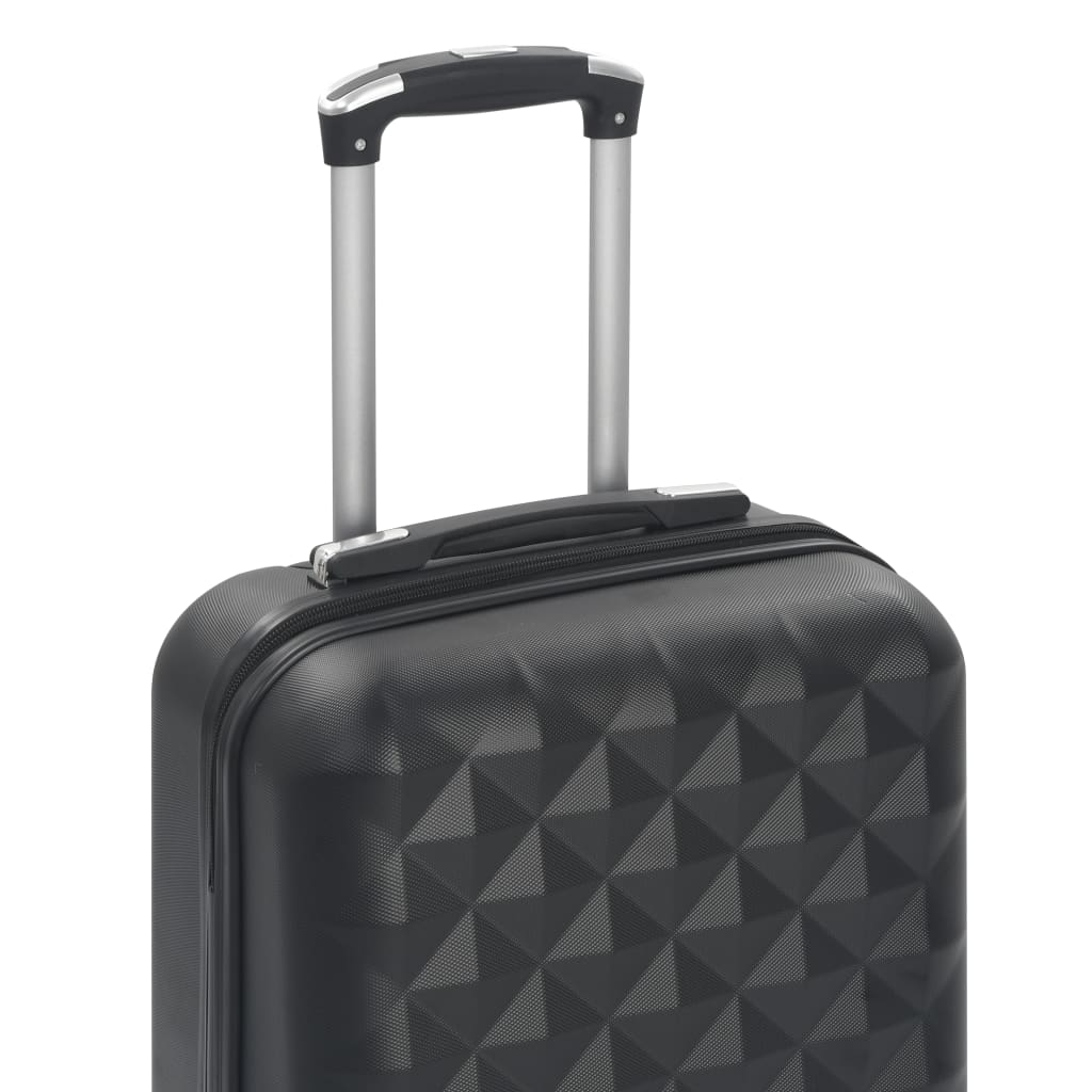vidaXL Valiză cu carcasă rigidă, negru, ABS