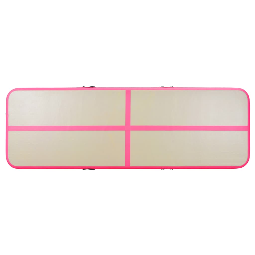 vidaXL Saltea gimnastică gonflabilă cu pompă roz 300x100x10cm PVC vidaXL Saltea gimnastică gonflabilă cu pompă roz 300x100x10cm PVC
