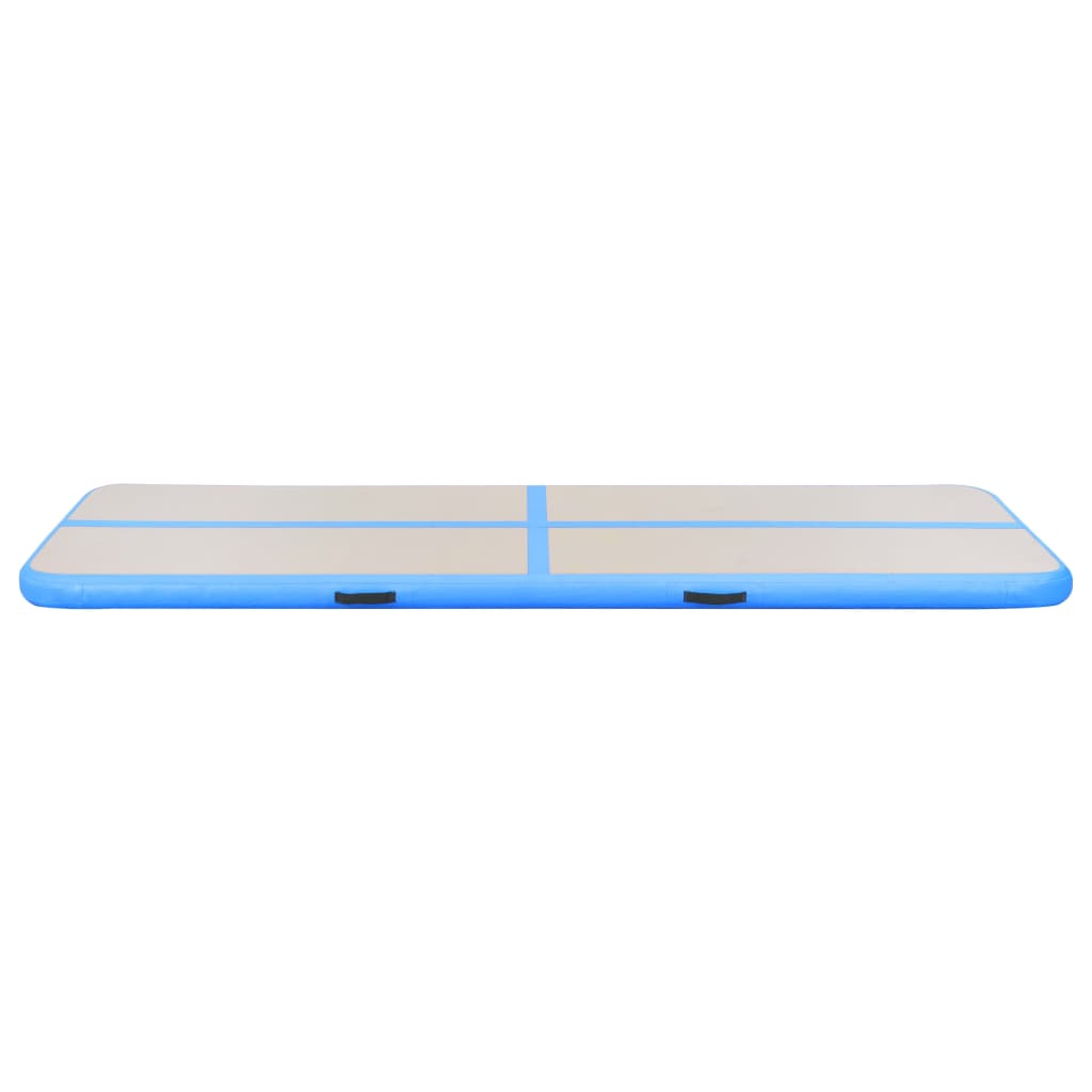 vidaXL Saltea gimnastică gonflabilă cu pompă albastru 400x100x10cm PVC