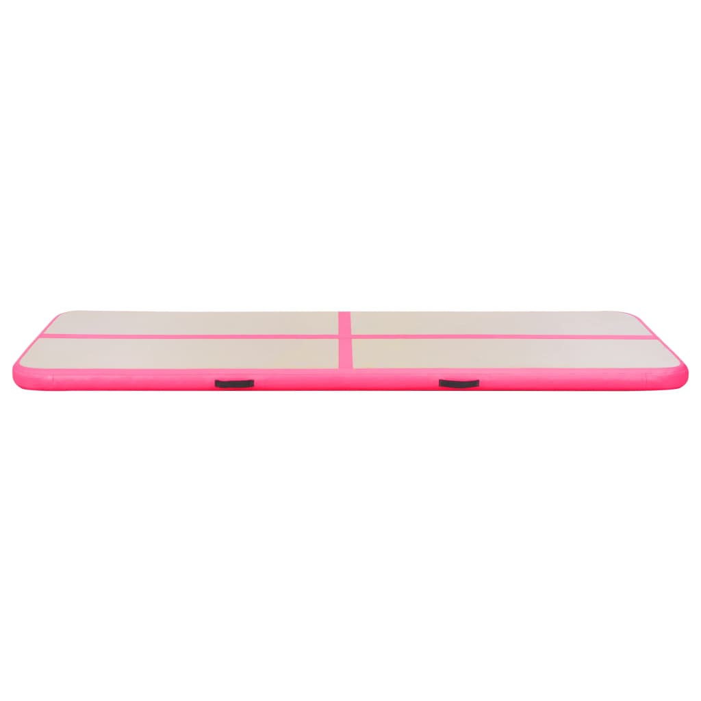 vidaXL Saltea gimnastică gonflabilă cu pompă roz 600x100x10cm PVC vidaXL Saltea gimnastică gonflabilă cu pompă roz 600x100x10cm PVC