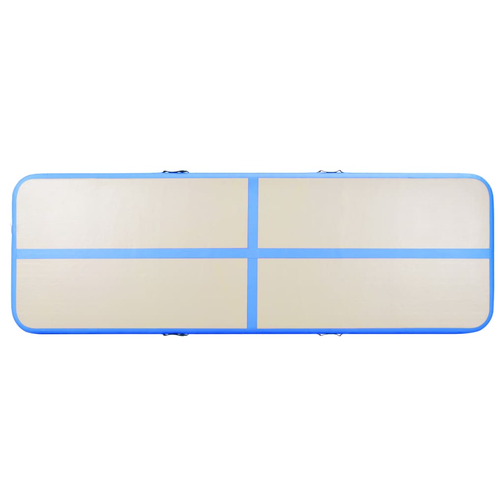 vidaXL Saltea gimnastică gonflabilă cu pompă albastru 700x100x10cm PVC vidaXL Saltea gimnastică gonflabilă cu pompă albastru 700x100x10cm PVC