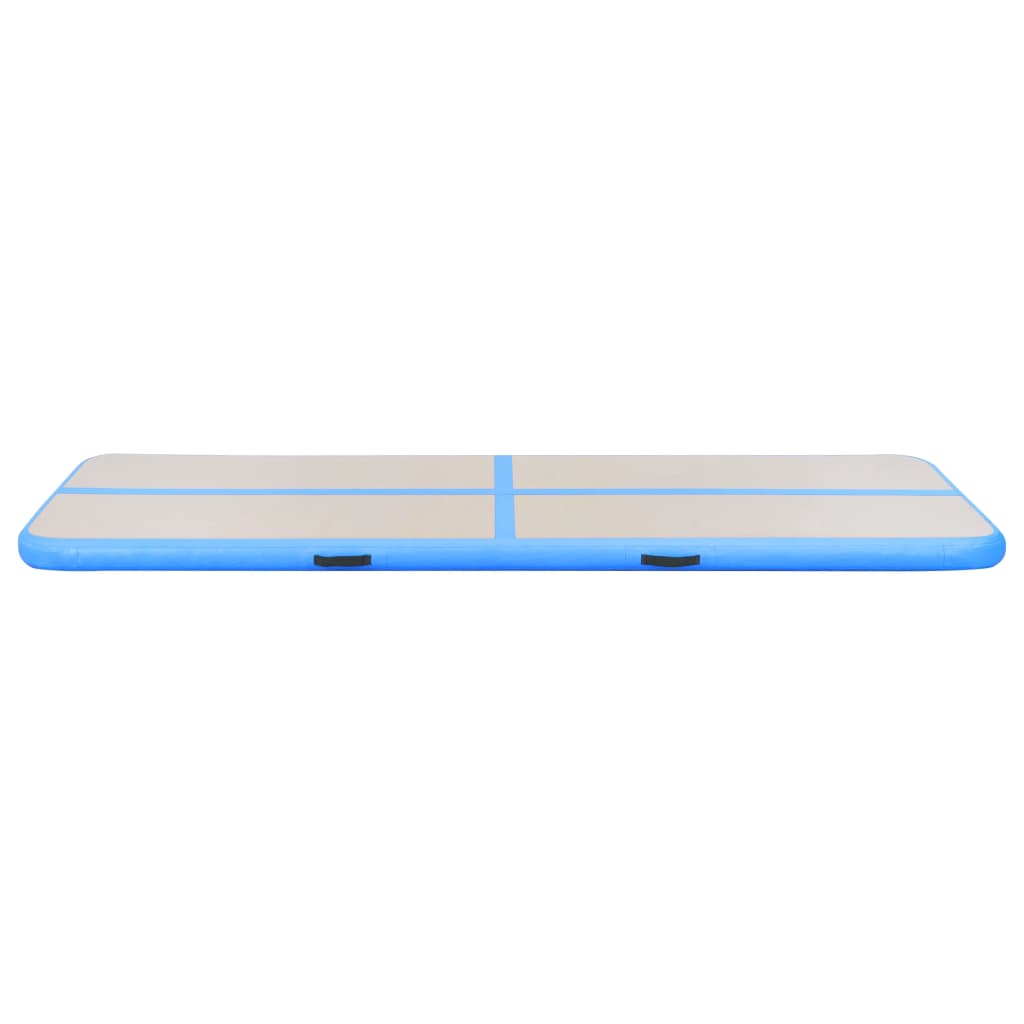 vidaXL Saltea gimnastică gonflabilă cu pompă albastru 800x100x10cm PVC vidaXL Saltea gimnastică gonflabilă cu pompă albastru 800x100x10cm PVC