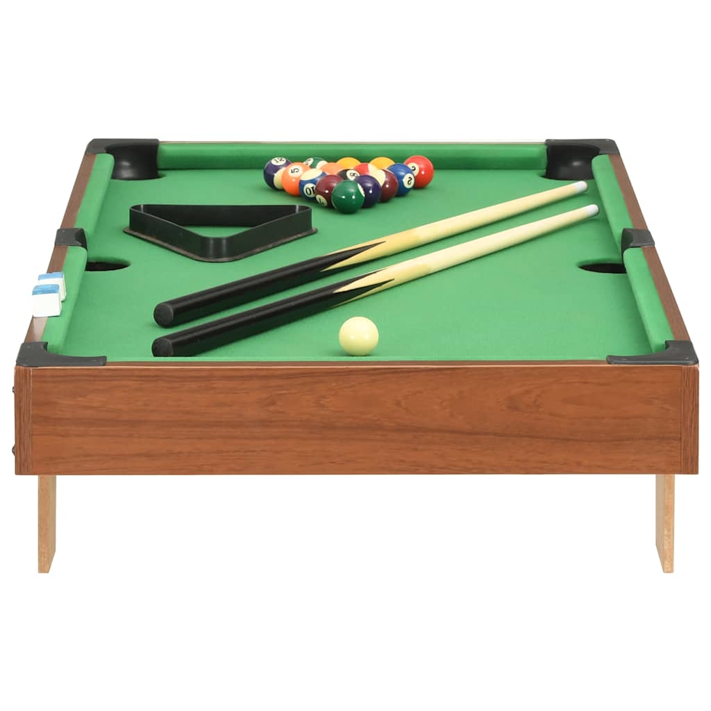 vidaXL Mini masă de biliard, 92 x 52 x 19 cm, maro și verde vidaXL Mini masă de biliard, 92 x 52 x 19 cm, maro și verde