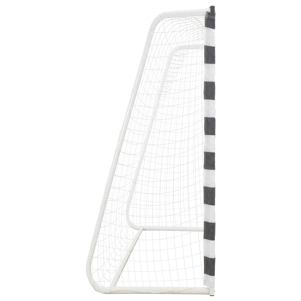 vidaXL Poartă de fotbal, negru și alb, 300 x 200 x 90 cm, metal vidaXL Poartă de fotbal, negru și alb, 300 x 200 x 90 cm, metal