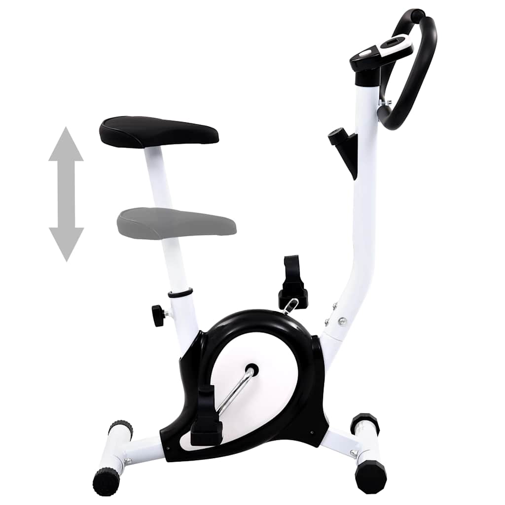 vidaXL Bicicletă fitness cu centură de rezistență, negru vidaXL Bicicletă fitness cu centură de rezistență, negru
