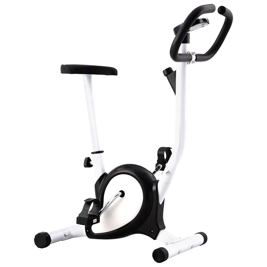 vidaXL Bicicletă fitness cu centură de rezistență, negru vidaXL Bicicletă fitness cu centură de rezistență, negru
