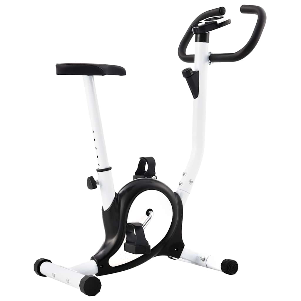 vidaXL Bicicletă fitness cu centură de rezistență, negru vidaXL Bicicletă fitness cu centură de rezistență, negru