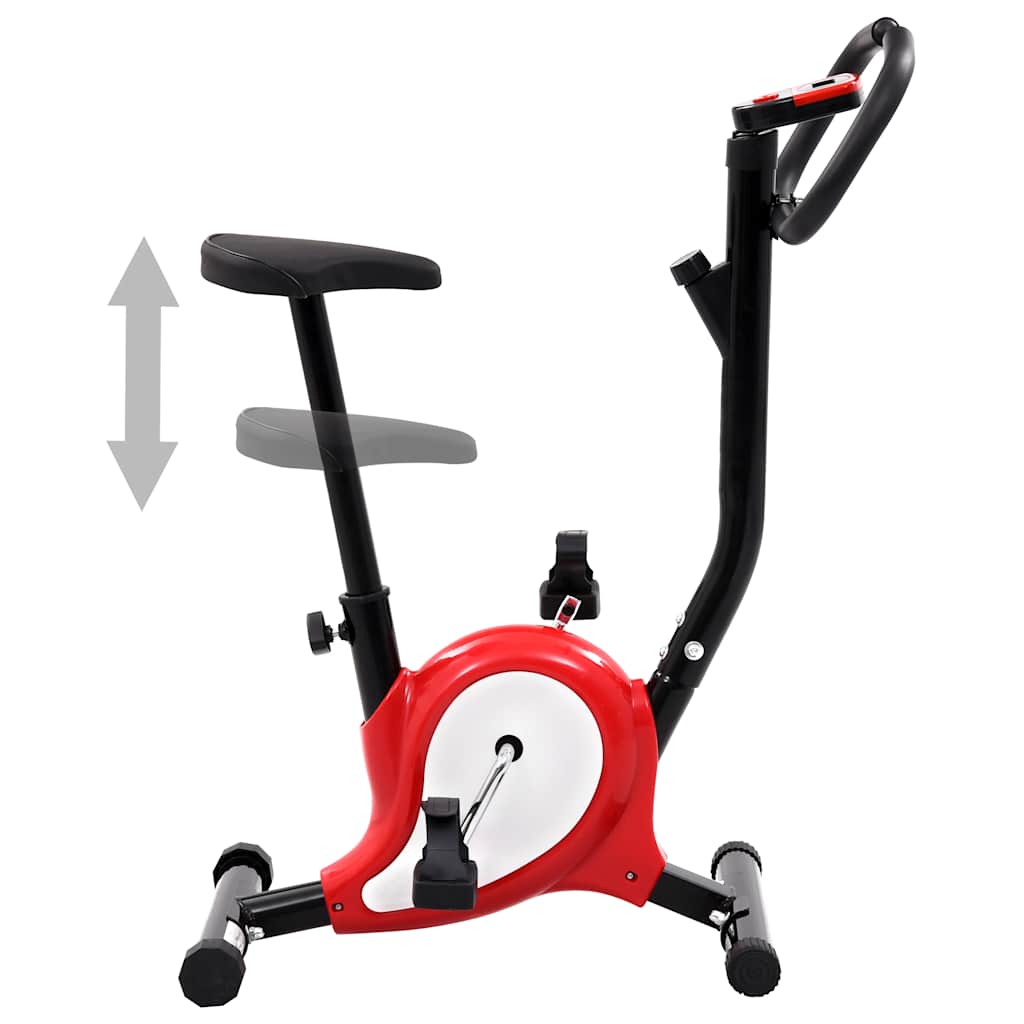 vidaXL Bicicletă fitness cu centură de rezistență, roșu vidaXL Bicicletă fitness cu centură de rezistență, roșu