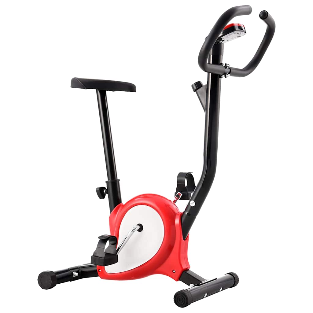 vidaXL Bicicletă fitness cu centură de rezistență, roșu vidaXL Bicicletă fitness cu centură de rezistență, roșu
