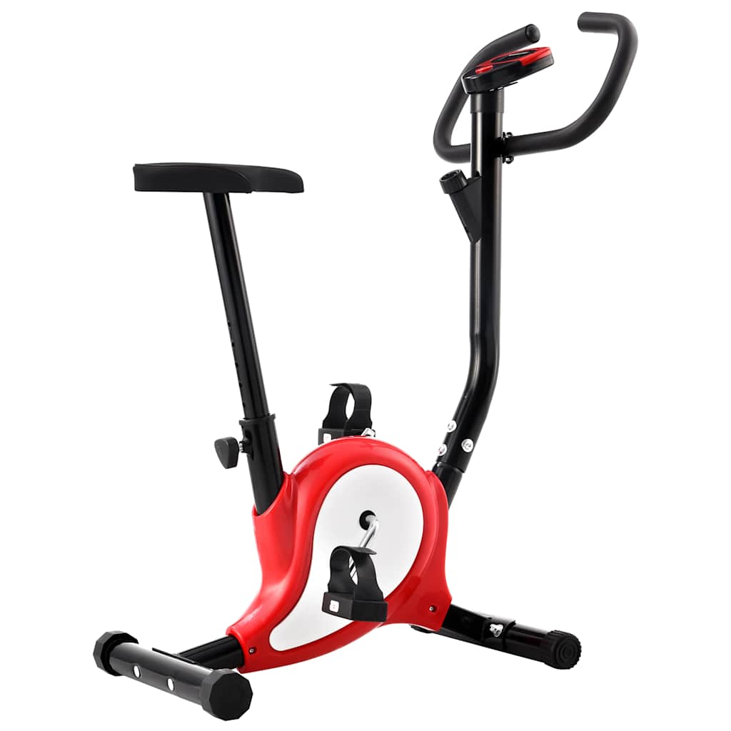 vidaXL Bicicletă fitness cu centură de rezistență, roșu vidaXL Bicicletă fitness cu centură de rezistență, roșu