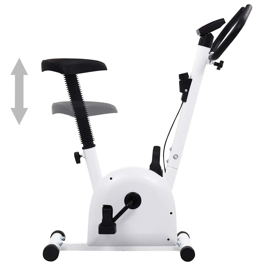 vidaXL Bicicletă fitness cu curea de rezistență, alb vidaXL Bicicletă fitness cu curea de rezistență, alb