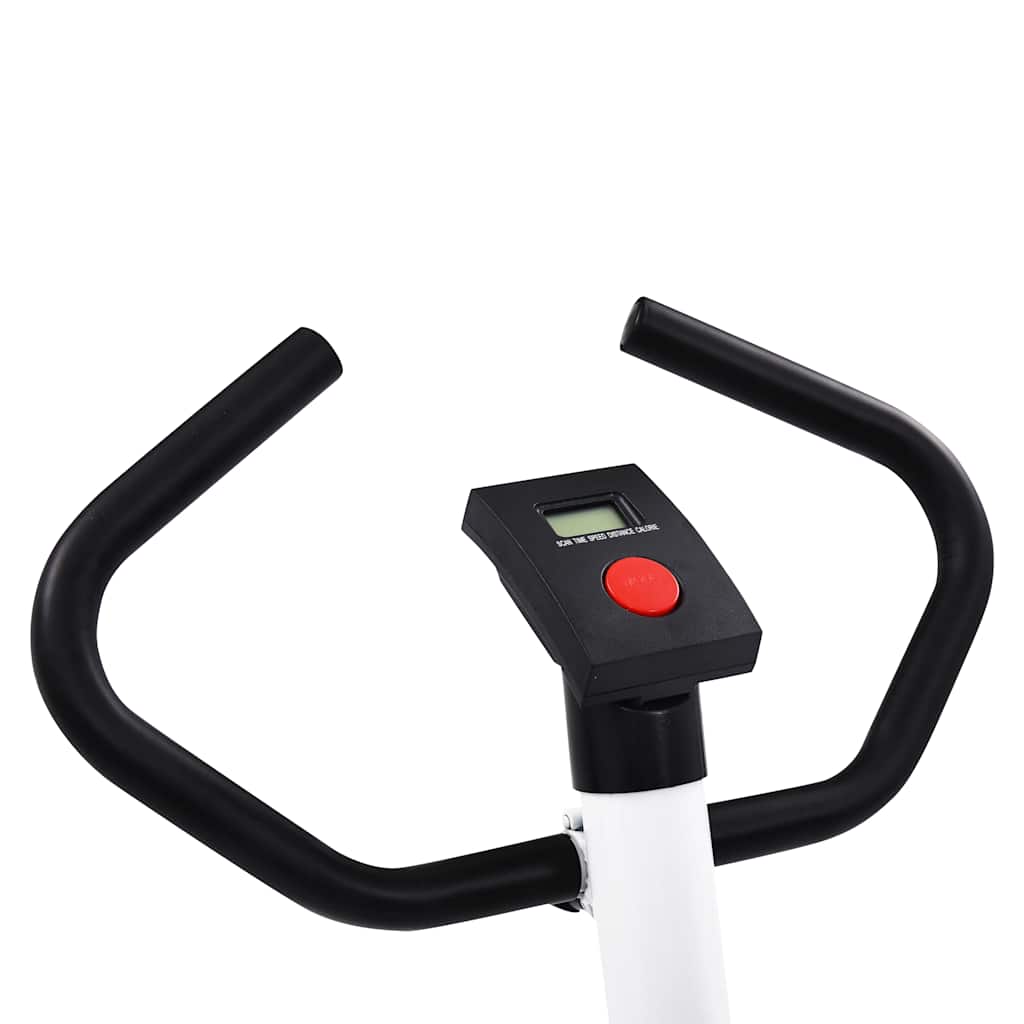 vidaXL Bicicletă fitness cu curea de rezistență, alb vidaXL Bicicletă fitness cu curea de rezistență, alb