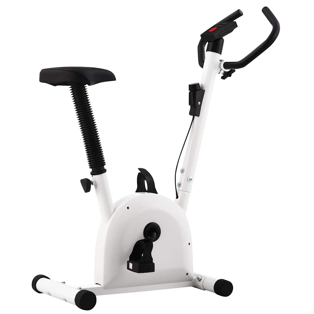 vidaXL Bicicletă fitness cu curea de rezistență, alb vidaXL Bicicletă fitness cu curea de rezistență, alb
