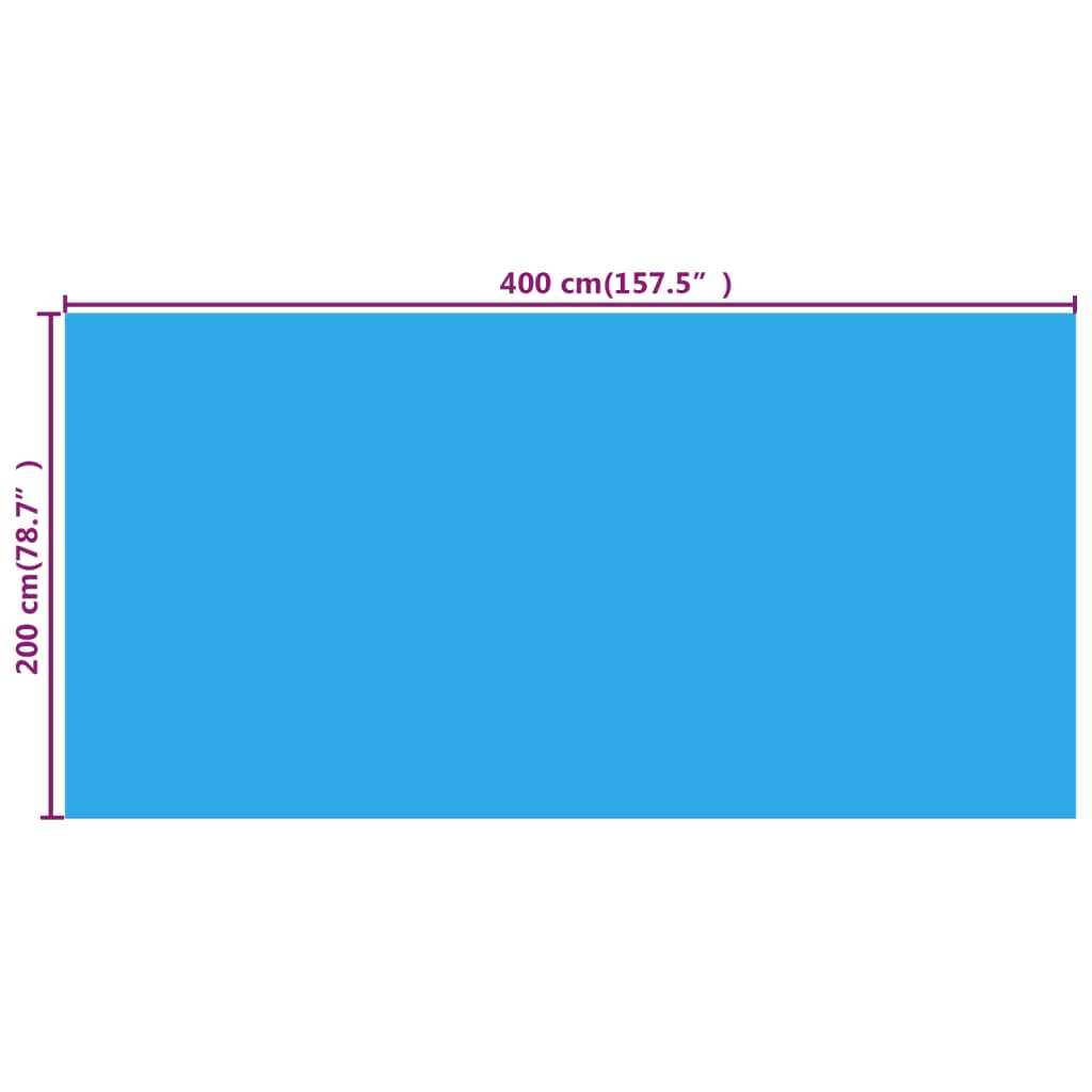 vidaXL Prelată piscină, albastru, 400 x 200 cm, PE vidaXL Prelată piscină, albastru, 400 x 200 cm, PE