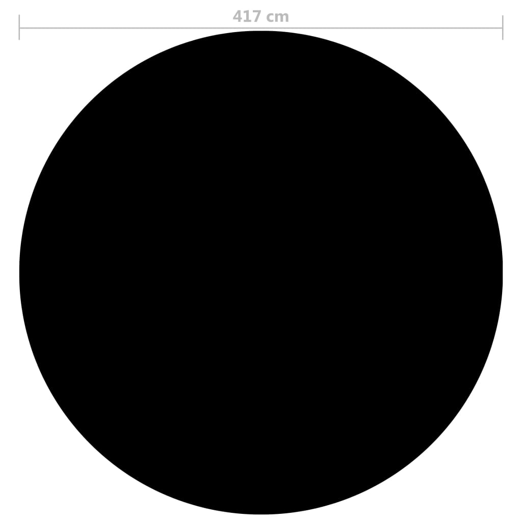 vidaXL Prelată piscină, negru, 417 cm, PE