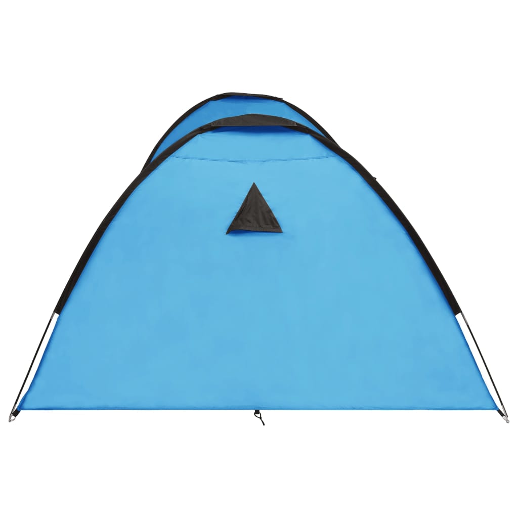 vidaXL Cort camping tip iglu, 8 persoane, albastru, 650x240x190 cm